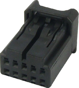 Connecteur automobile noir à deux rangées, 10 broches femelle, pas de 2.54mm, câblage, boîtier d'ampli Tyco 936163-2