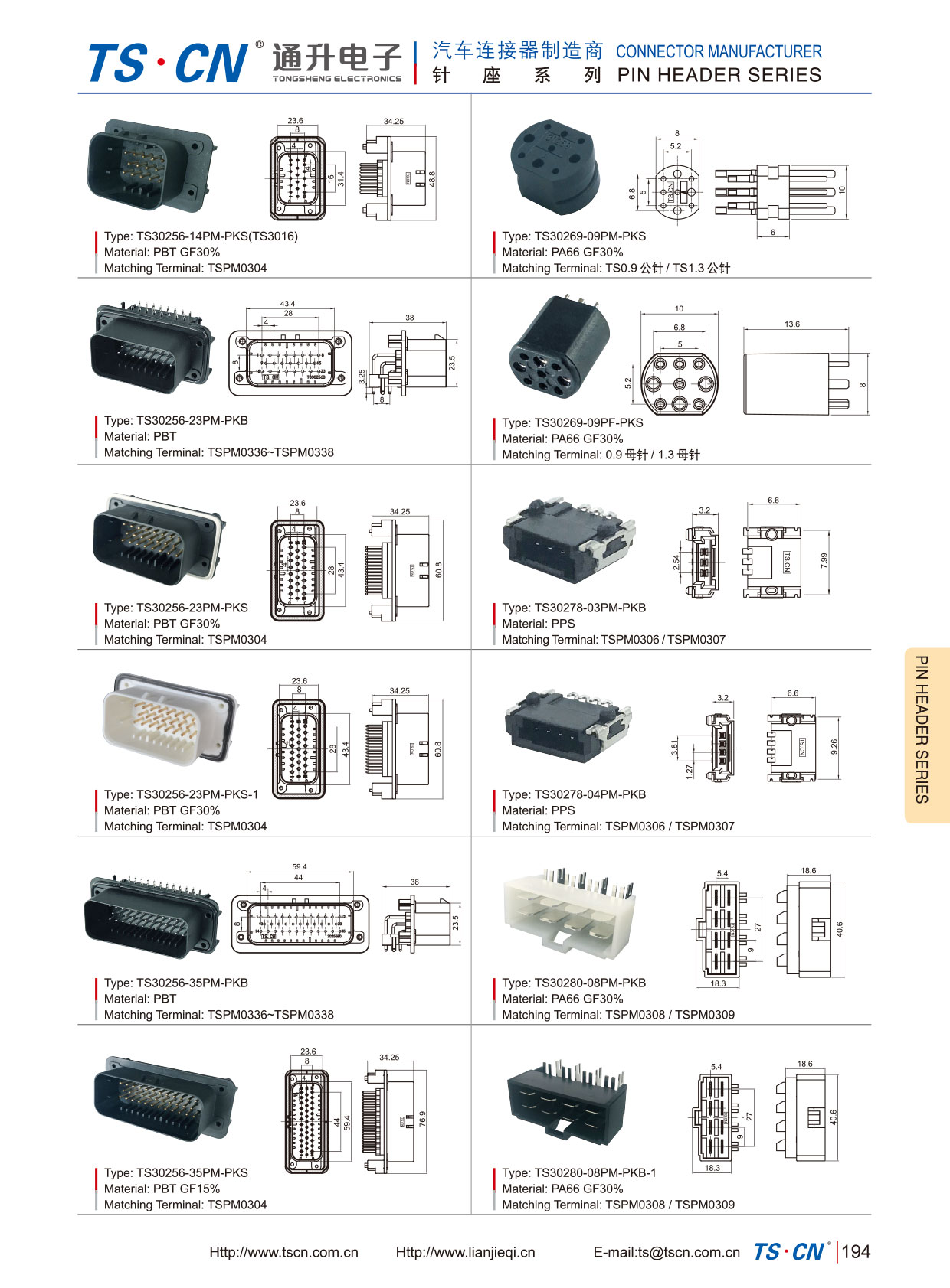 EN-TÊTE DE PCB TE AMPSEAL